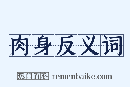 肉身反义词是什么意思的图片